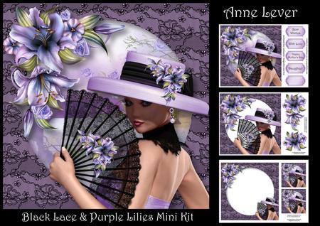Black Lace & Purple Lilies Mini Kit