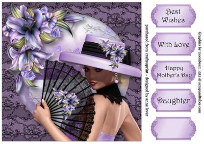 Black Lace & Purple Lilies Quick Topper