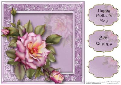 The Pink-lilac Rose 8x8 Quick Topper