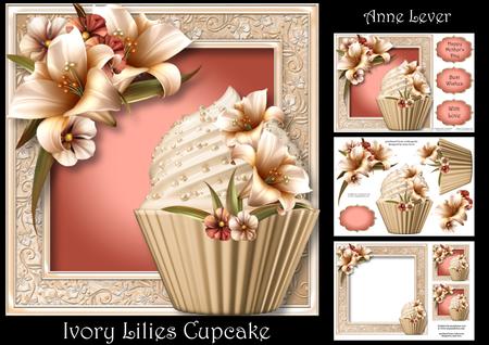 Ivory Lilies Cupcake Mini Kit