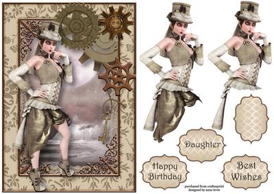 Ivory Steampunk with Decoupage