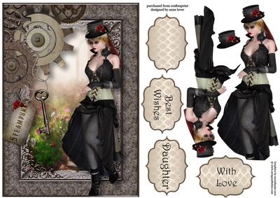 Black Steampunk with Decoupage
