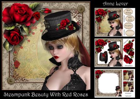 Steampunk Beauty & Red Roses Mini Kit