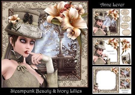Steampunk Beauty with Ivory Lilies Mini Kit