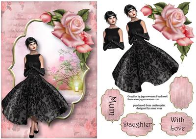 Elegant Black Dress & Edwardian Roses