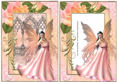 Peach Melba Fairy + Rose Frame