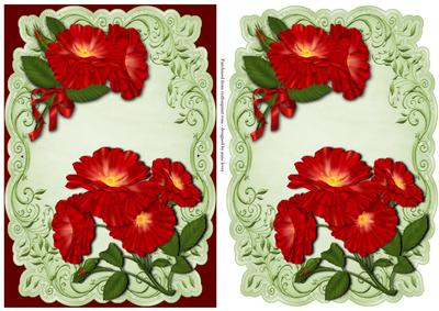 Wild Red Roses Topper & Plaque