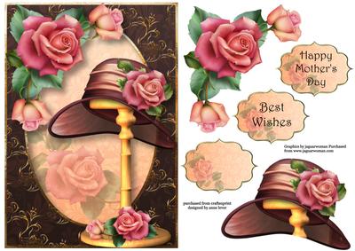 The Downton Rose Hat 8x8 Quick Topper