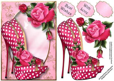 The Eccentric Shoes & Deep Pink Roses