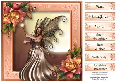 'lumos' with Blush Roses 8x8 Quick Topper