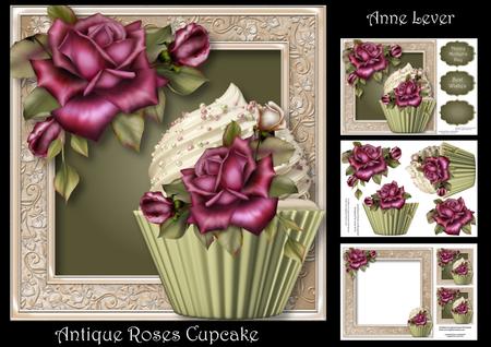 Antique Roses Cupcake Mini Kit