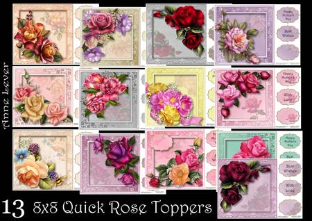 13 8x8 Quick Rose Toppers Bumper Kit