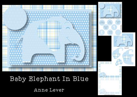 Baby Elephant in Blue Mini Kit