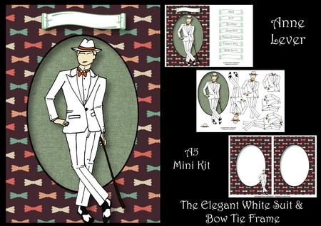 The Elegant White Suit with Bow Tie Frame Mini Kit