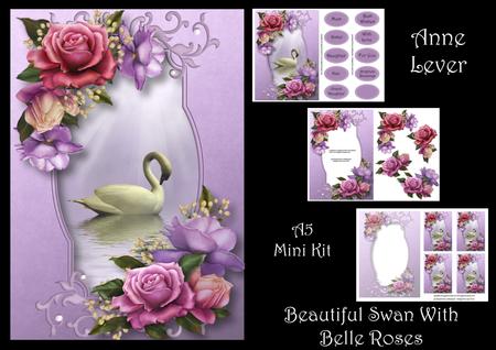 Beautiful Swan with Belle Roses Mini Kit