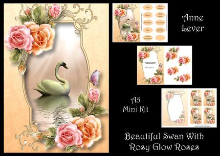 Beautiful Swan with Rosy Glow Roses Mini Kit