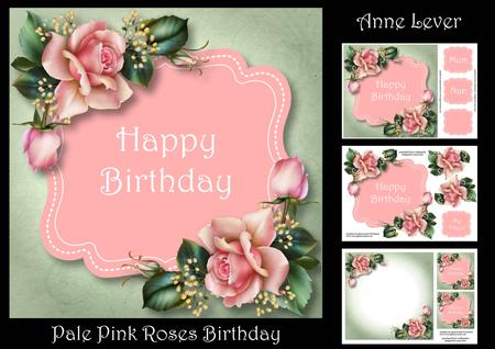 Pale Pink Roses Birthday Mini Kit