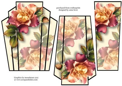 Art Deco Stacker Topper - Autumn Blush Roses