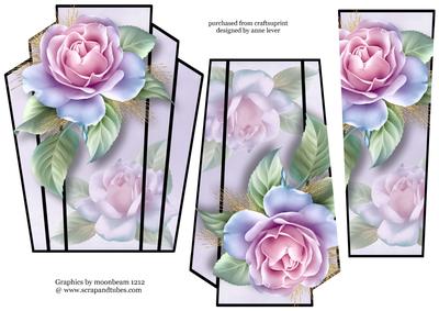 Art Deco Stacker Topper - Pastel Roses