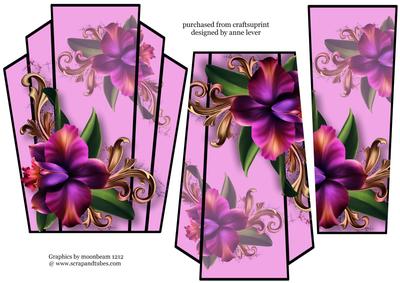 Art Deco Stacker Topper - Purple Orchid