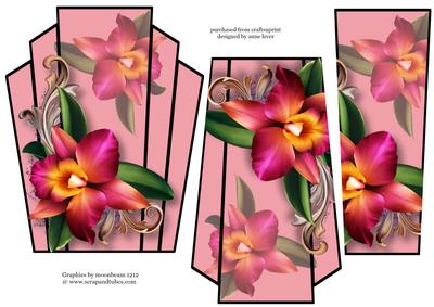 Art Deco Stacker Topper - Pink Orchid