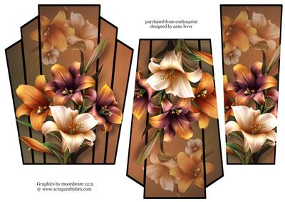 Art Deco Stacker Topper - Autumn Lilies