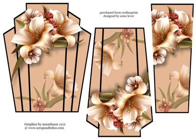 Art Deco Stacker Topper - Ivory Lilies