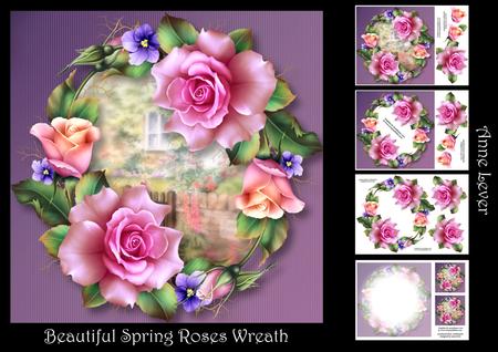 Beautiful Spring Roses Wreath