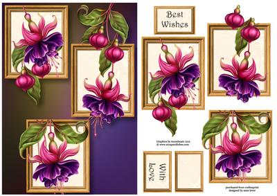 Fabulous Fuschias Frame Trio