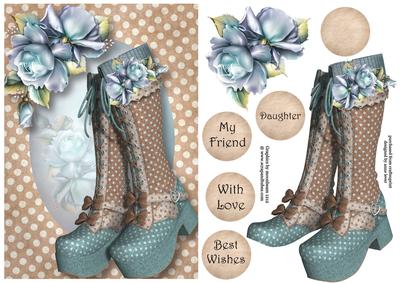 Beautiful Boots - Vintage Polka Dots A5
