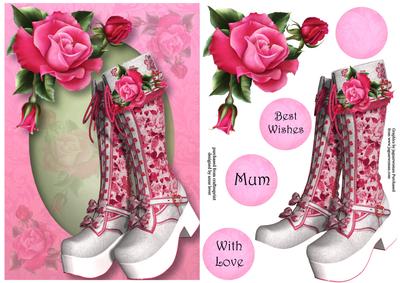 Beautiful Boots - Shabby Chic A5