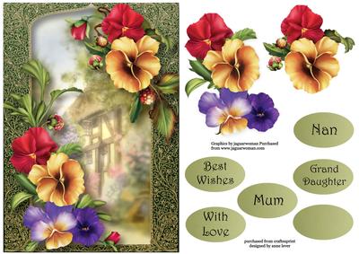 Beautiful Pansies at the Country Cottage
