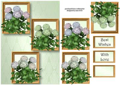 Hydrangeas in Pastels Frame Trio