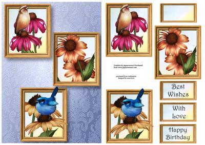 Summer Birds & Flowers Frame Trio
