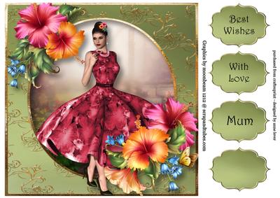 Fashionably Florale in Pink 8x8 Quick Topper