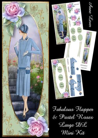 Fabulous Flapper & Pastel Roses Large Dl Mini Kit