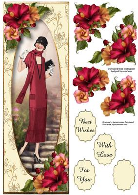 Fabulous Flapper & Hibiscus Large Dl