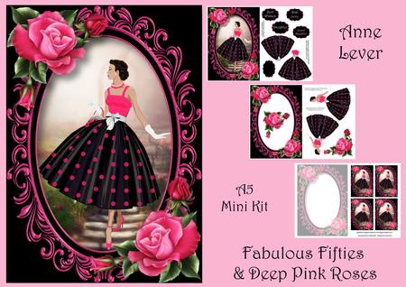 Fabulous Fifties with Deep Pink Roses Mini Kit
