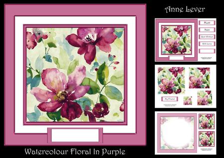Watercolour Floral in Purple Mini Kit