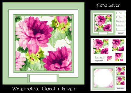 Watercolour Floral in Green Mini Kit