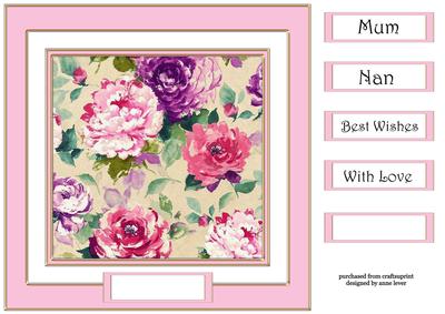 Watercolour Floral in Pink 8x8 Quick Topper