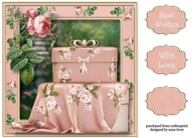 Beautiful Keepsake Boxes & Pink Roses Quick Topper