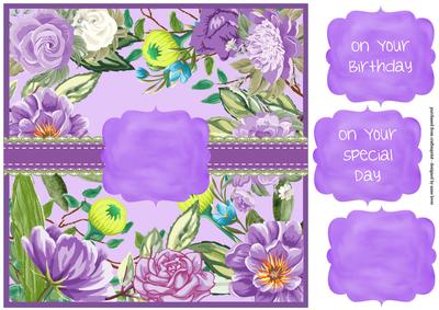Gorgeous Purple Painted Flowers