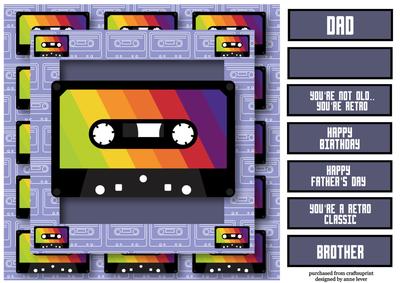 Retro Cassette 8x8 Quick Topper