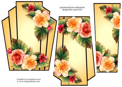 Art Deco Stacker Peach Begonias