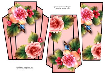 Art Deco Stacker Pink Begonias