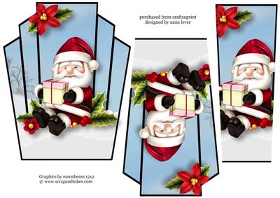 Christmas Art Deco Stacker - Santa