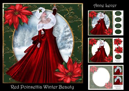 Red Poinsettia Winter Beauty