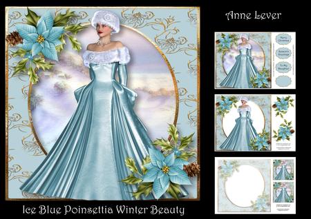 Ice Blue Poinsettia Winter Beauty