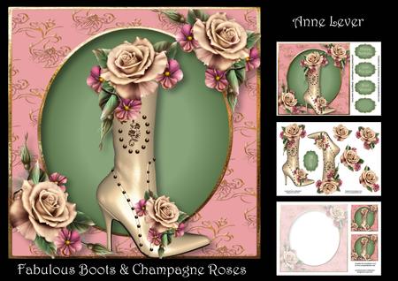 Fabulous Boot & Champagne Roses